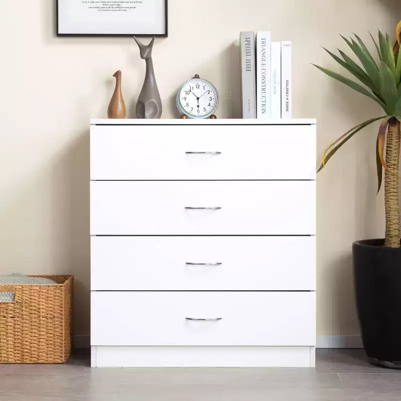Commode de rangement à quatre tiroirs lignes simples