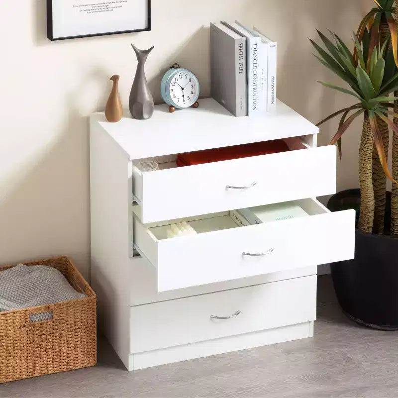 Commode de rangement à quatre tiroirs lignes simples