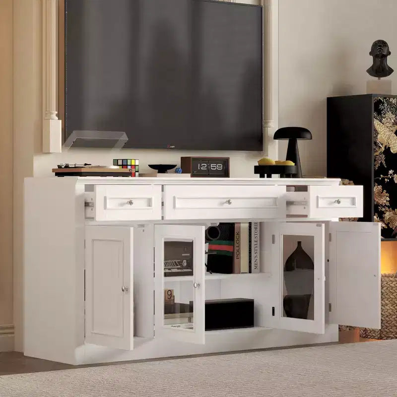 Console de commande multimédia à trois tiroirs
