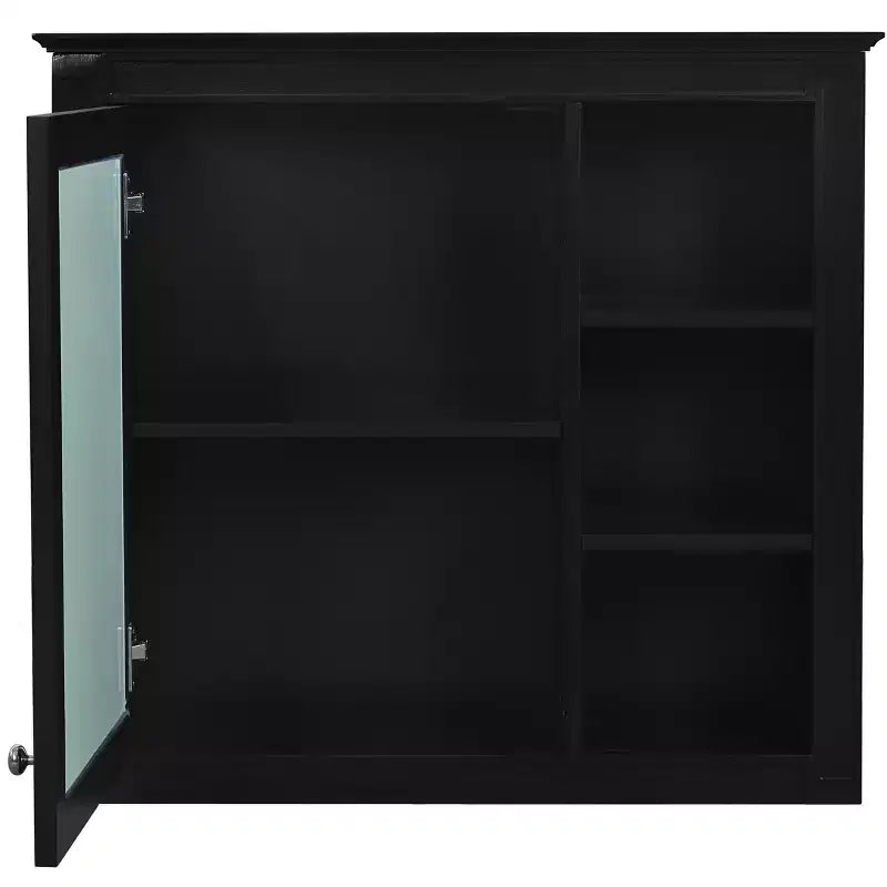 Avec miroir et étagères ouvertes