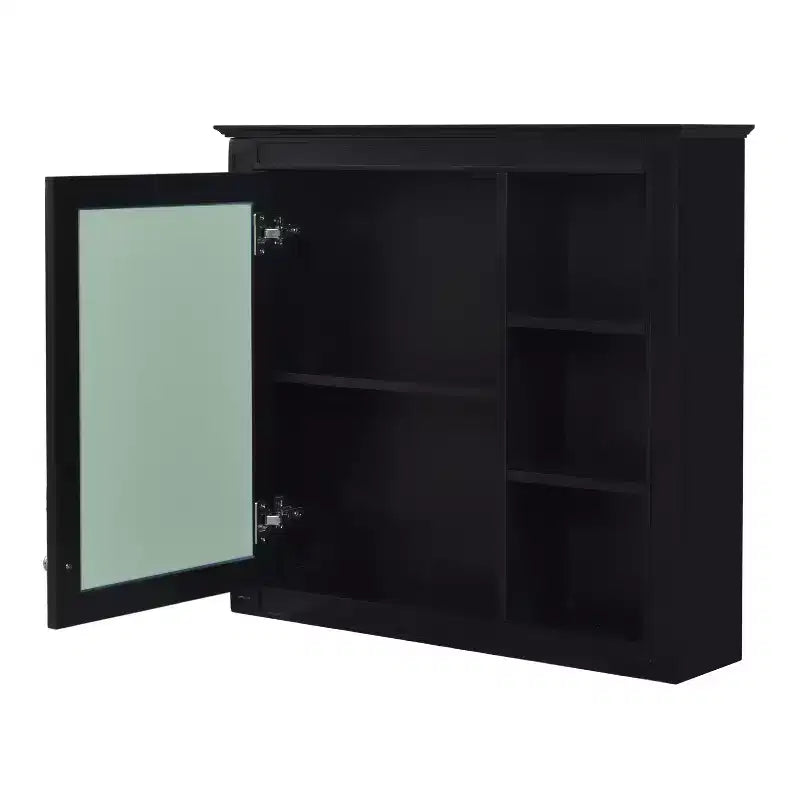Avec miroir et étagères ouvertes