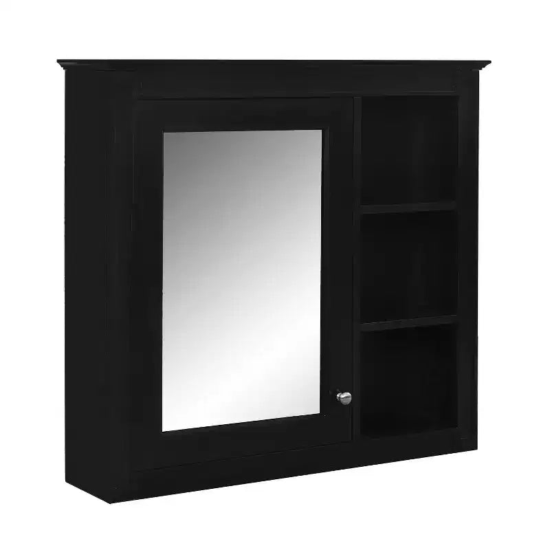 Avec miroir et étagères ouvertes