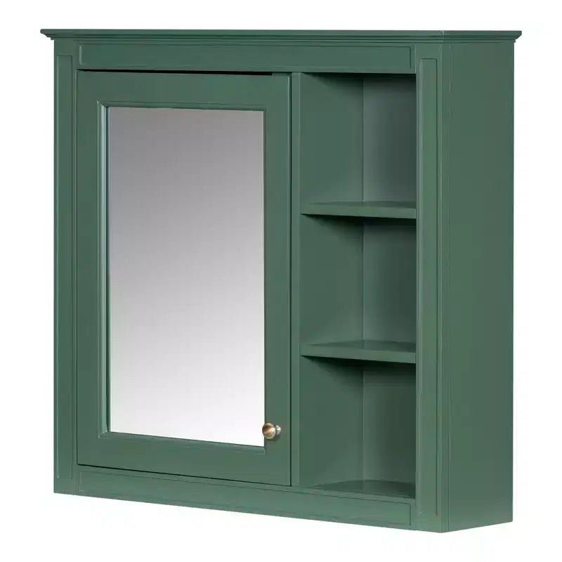 Avec miroir et étagères ouvertes