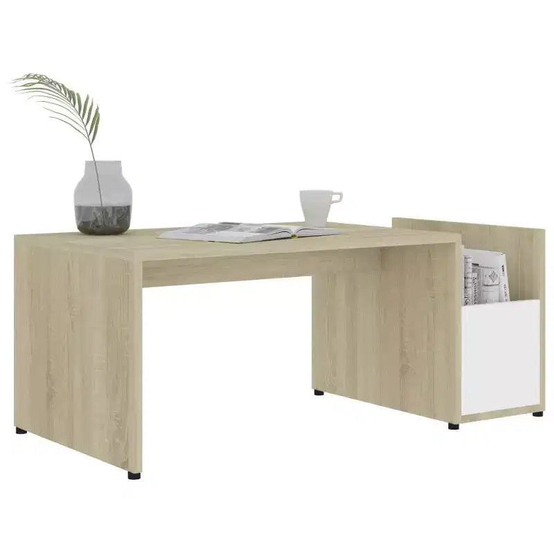 Table basse de rangement en panneaux de particules