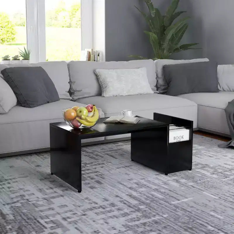Table basse de rangement en panneaux de particules