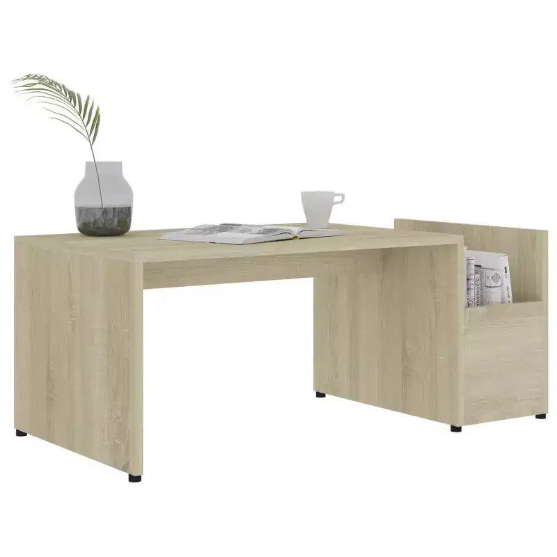 Table basse de rangement en panneaux de particules