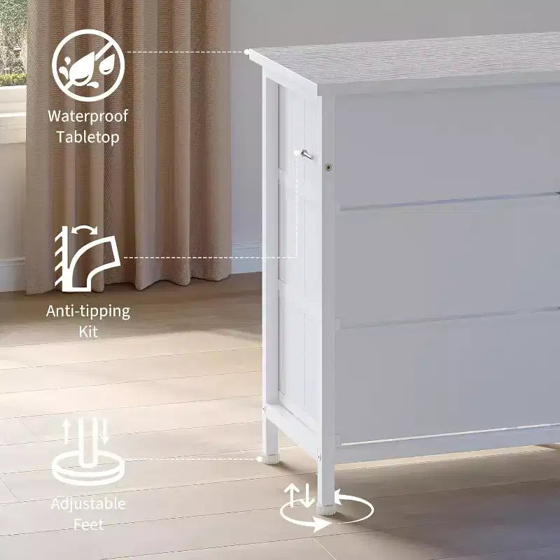 Meuble TV long avec tiroirs