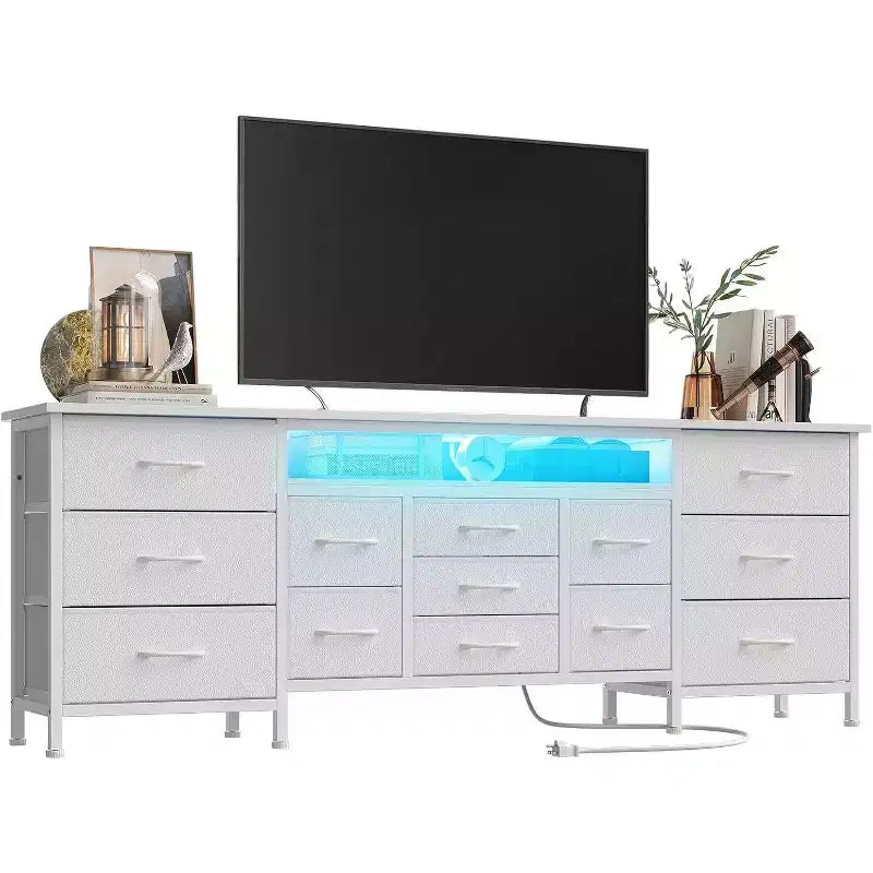 Meuble TV long avec tiroirs