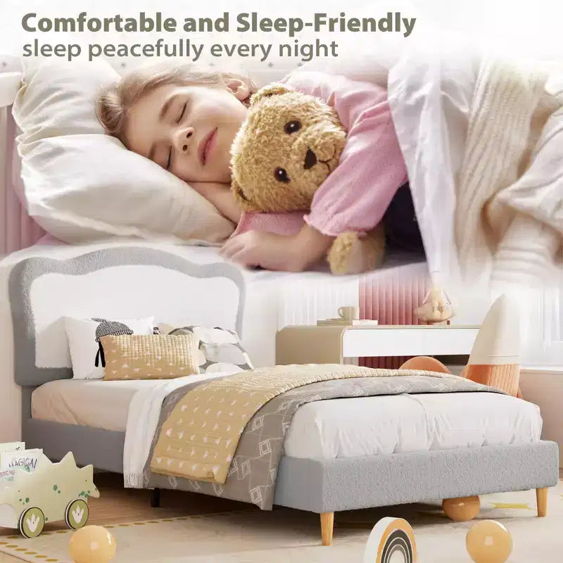 Lit pour enfant Magic Ring en peluche de laine taille normale