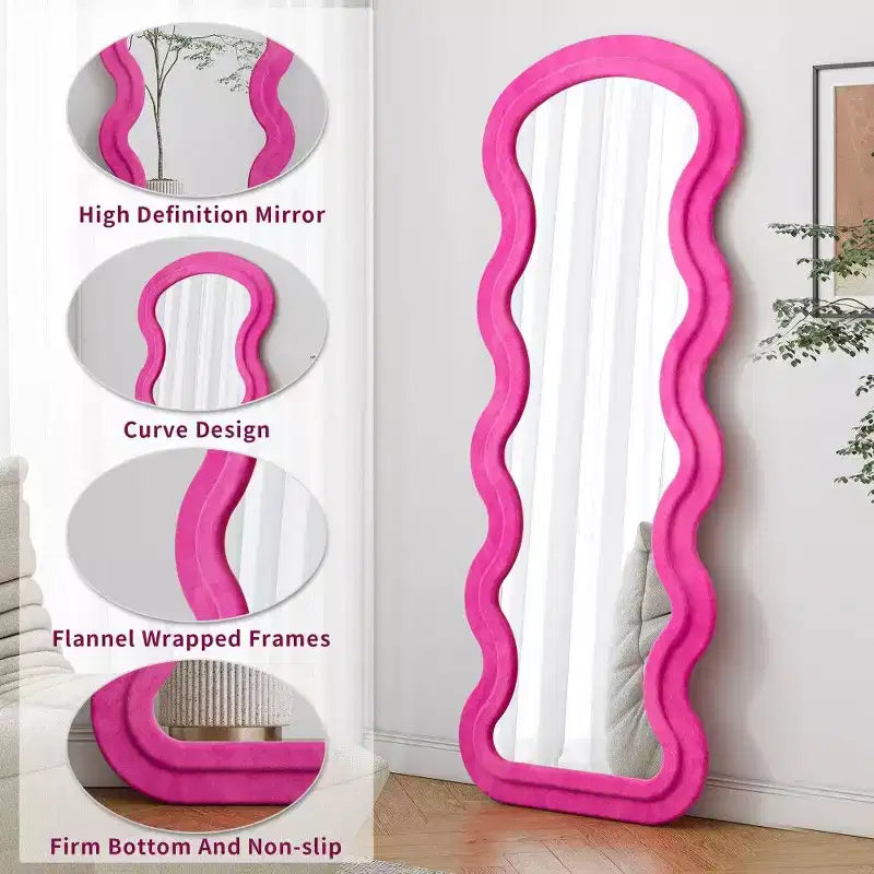 Miroir en pied avec cadre en bois