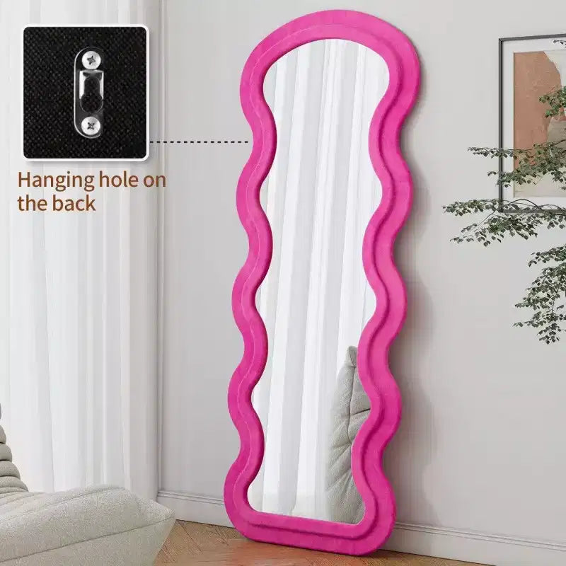 Miroir en pied avec cadre en bois