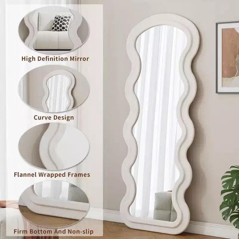 Miroir en pied avec cadre en bois