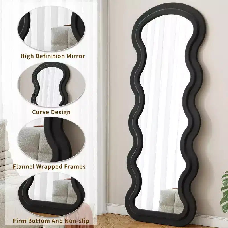 Miroir en pied avec cadre en bois