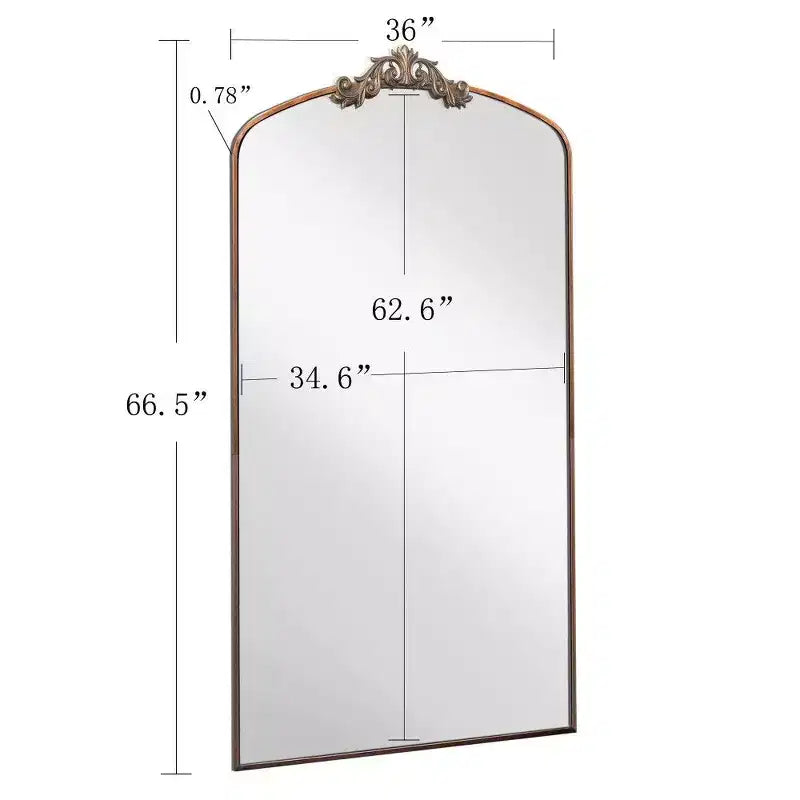 Miroir incurvé pleine longueur