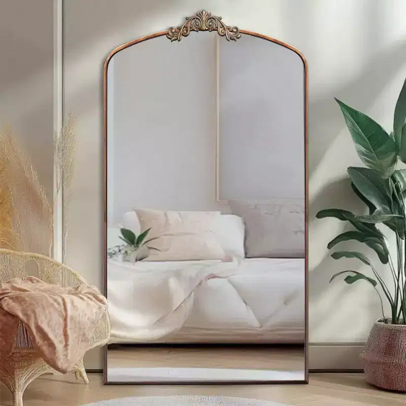 TUYOHW 66x36 Arched Full Length Mirror with Metal Frame Oversized Leaning Floor Full Body Mirror for Bedroom Living Room