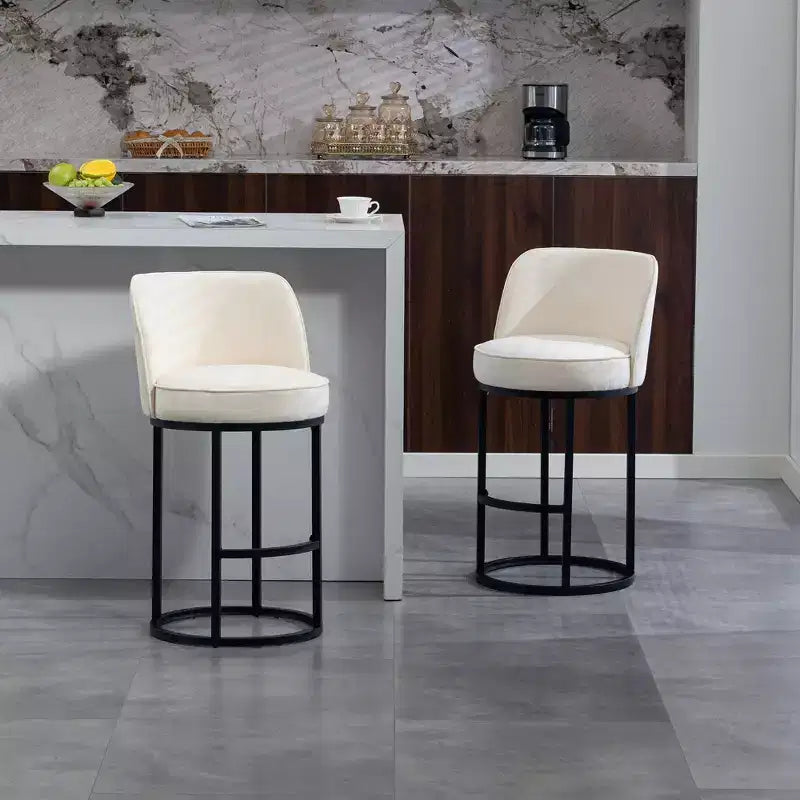 Tabourets de bar en lin