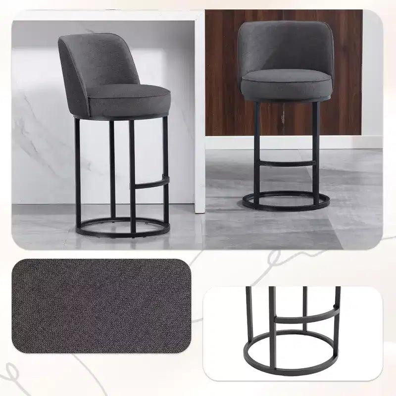 Tabourets de bar en lin