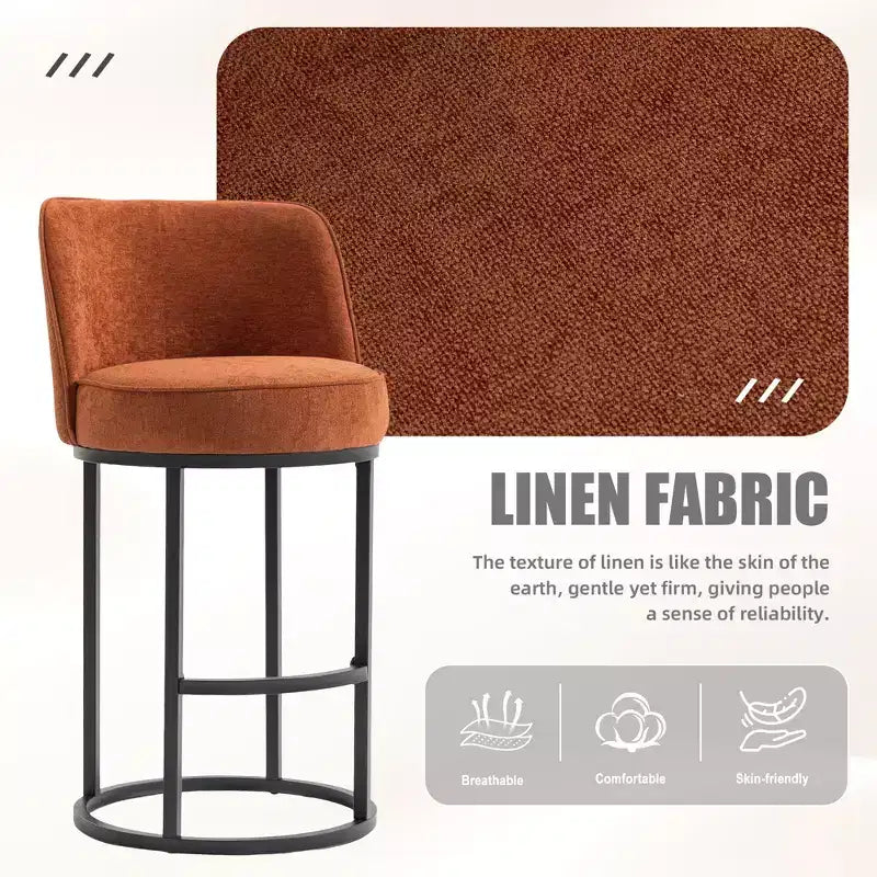 Tabourets de bar en lin