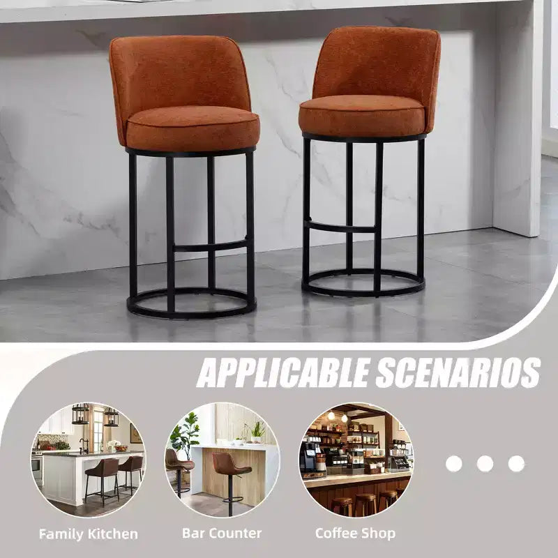 Tabourets de bar en lin