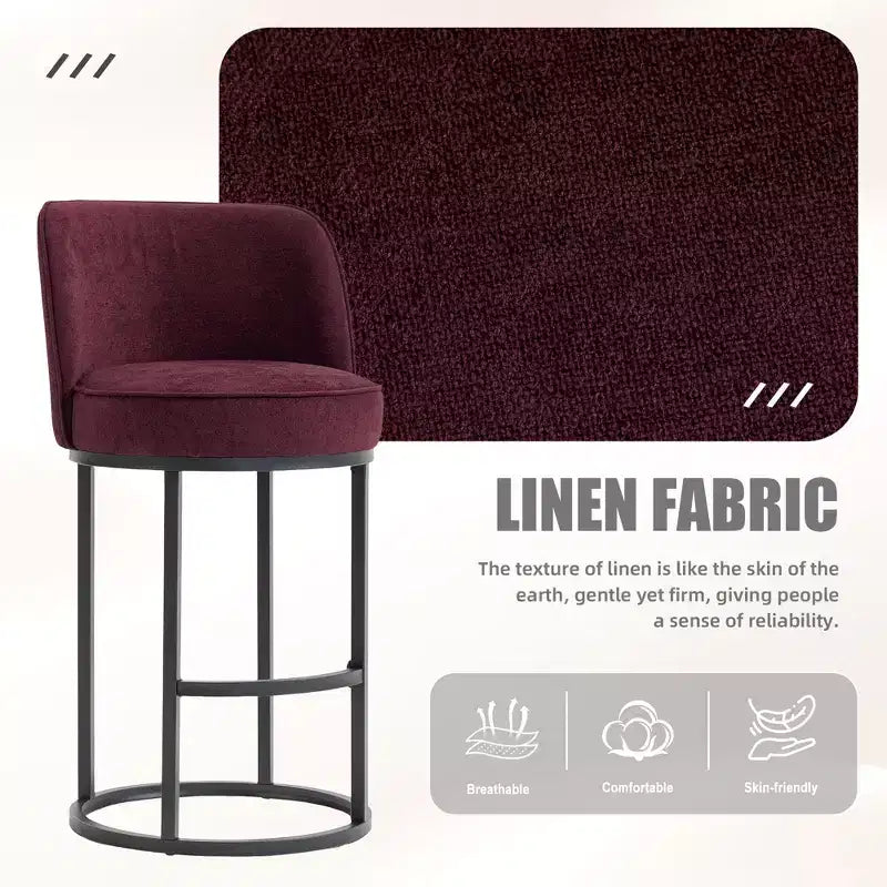 Tabourets de bar en lin