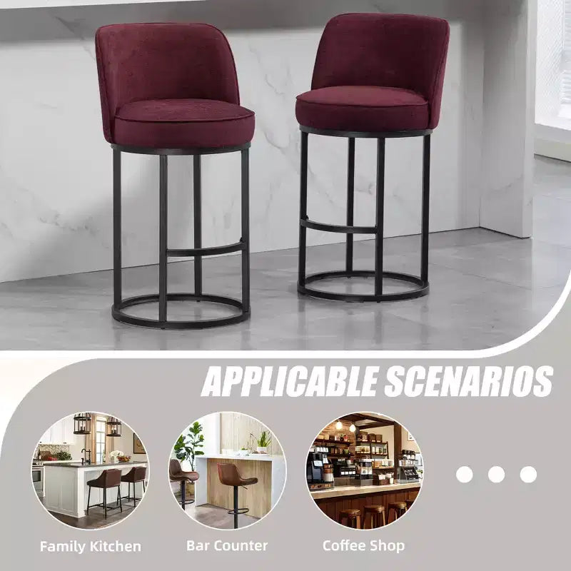 Tabourets de bar en lin