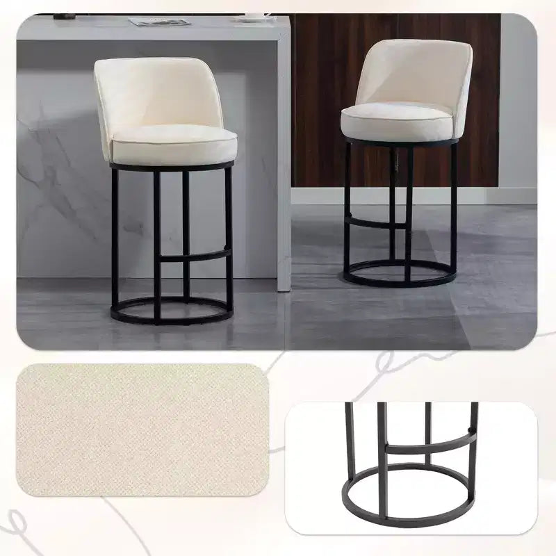 Tabourets de bar en lin