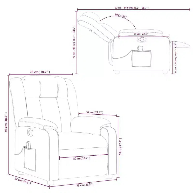 Fauteuil de massage inclinable