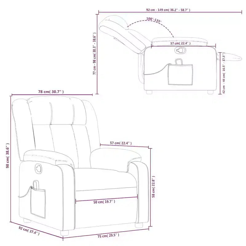 Fauteuil de massage inclinable