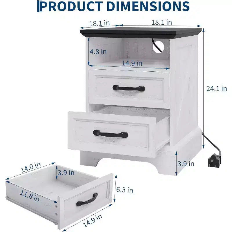 Table de chevet rustique