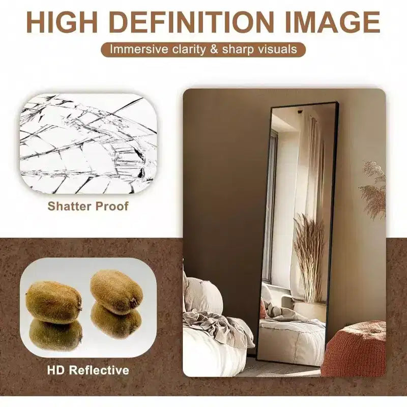 Miroir noir pleine longueur