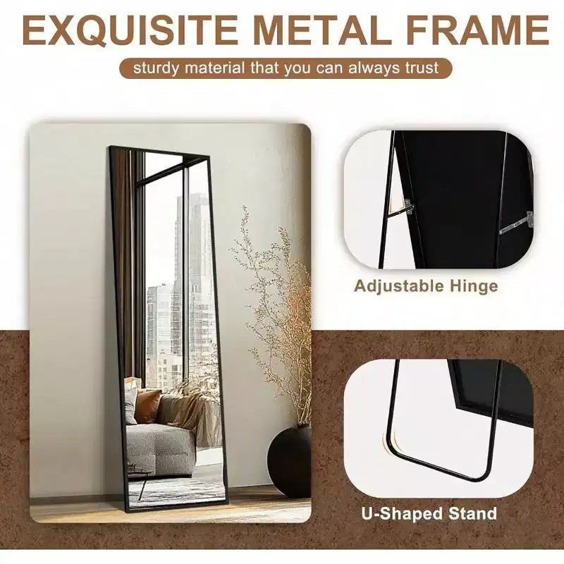 Miroir noir pleine longueur
