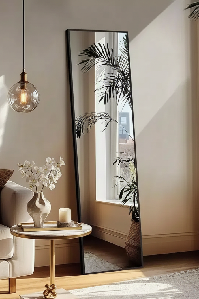 Miroir noir pleine longueur