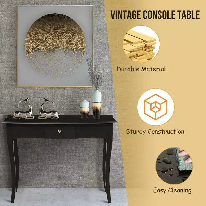 Console d'entrée en bois noir