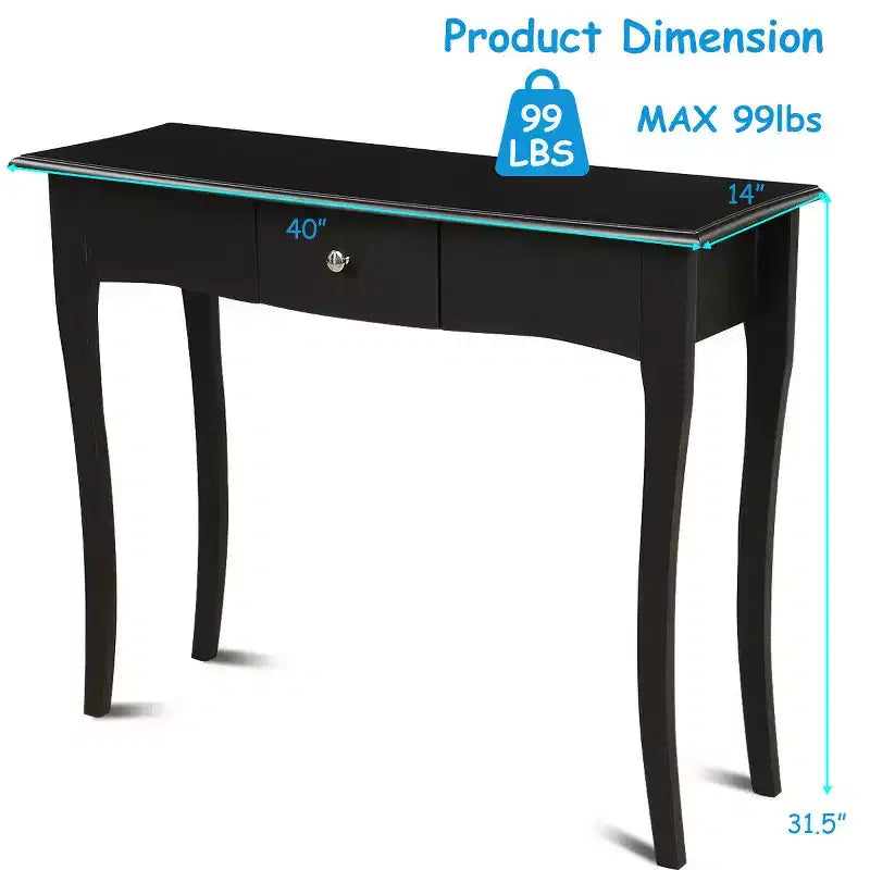 Console d'entrée en bois noir